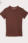BASERANGE Classic Bamboo Fiber and Cotton Slim Fit T-shirt Series Collection Round Neck Bottoming Shirt France BAS-TOCT-BL-000-OCULAR